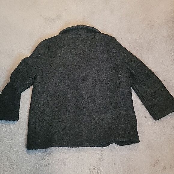 NWOT Bobeau dark green nubby knit 3/4 sleeve sweater jacket - Picture 5 of 14